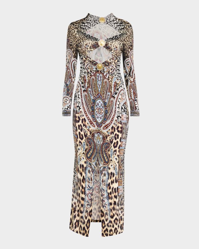 Istanbul Animalia Back Detail Jersey Dress